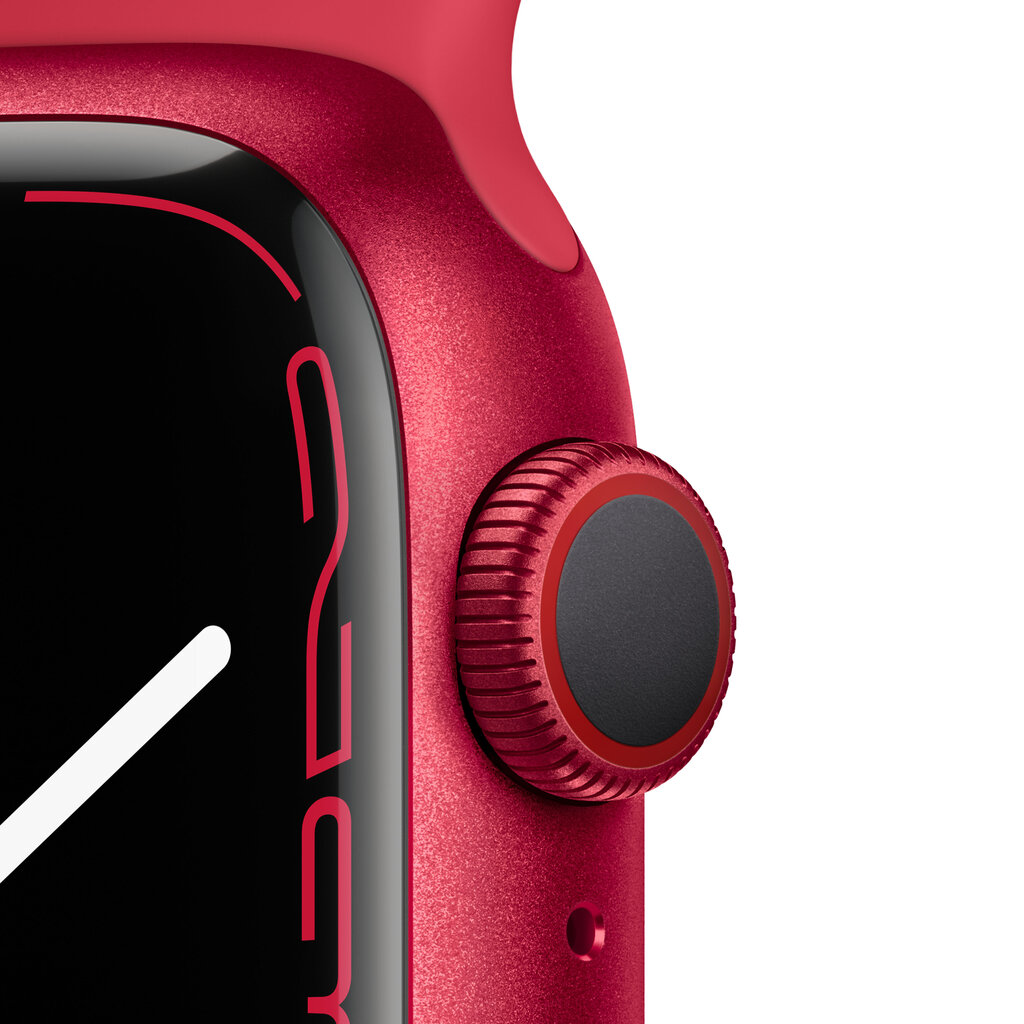 Apple Watch Series 7 GPS + Cellular, 45mm (PRODUCT)RED Aluminium Case with (PRODUCT)RED Sport Band - MKJU3EL/A hind ja info | Nutikellad, laste nutikellad | hansapost.ee