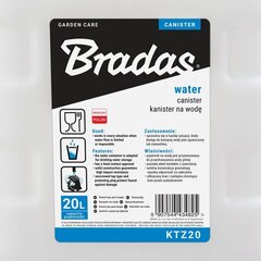 Veekanister Bradas, 20 L, kraaniga hind ja info | Niisutussüsteemid, kastmisvoolikud ja kastekannud | hansapost.ee