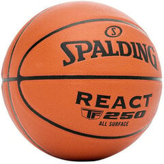 Баскетбольный мяч Spalding TF-250 React, размер 5 цена и информация | Баскетбольные мячи | hansapost.ee