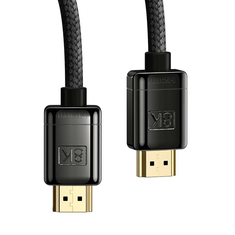 Baseus High Definition Series HDMI 2.1 cable, 8K 60Hz, 3D, HDR, 48Gbps, 1m (black) hind ja info | Juhtmed ja kaablid | hansapost.ee