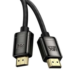 Baseus High Definition Series HDMI 2.1 cable, 8K 60Hz, 3D, HDR, 48Gbps, 1m (black) hind ja info | Juhtmed ja kaablid | hansapost.ee