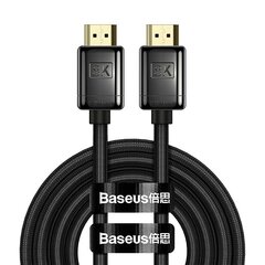 Baseus High Definition Series HDMI 2.1 cable, 8K 60Hz, 3D, HDR, 48Gbps, 1 м, чёрный цена и информация | Кабели и провода | hansapost.ee