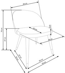 4-tooli komplekt K315, hall/must цена и информация | Стулья для кухни и столовой | hansapost.ee