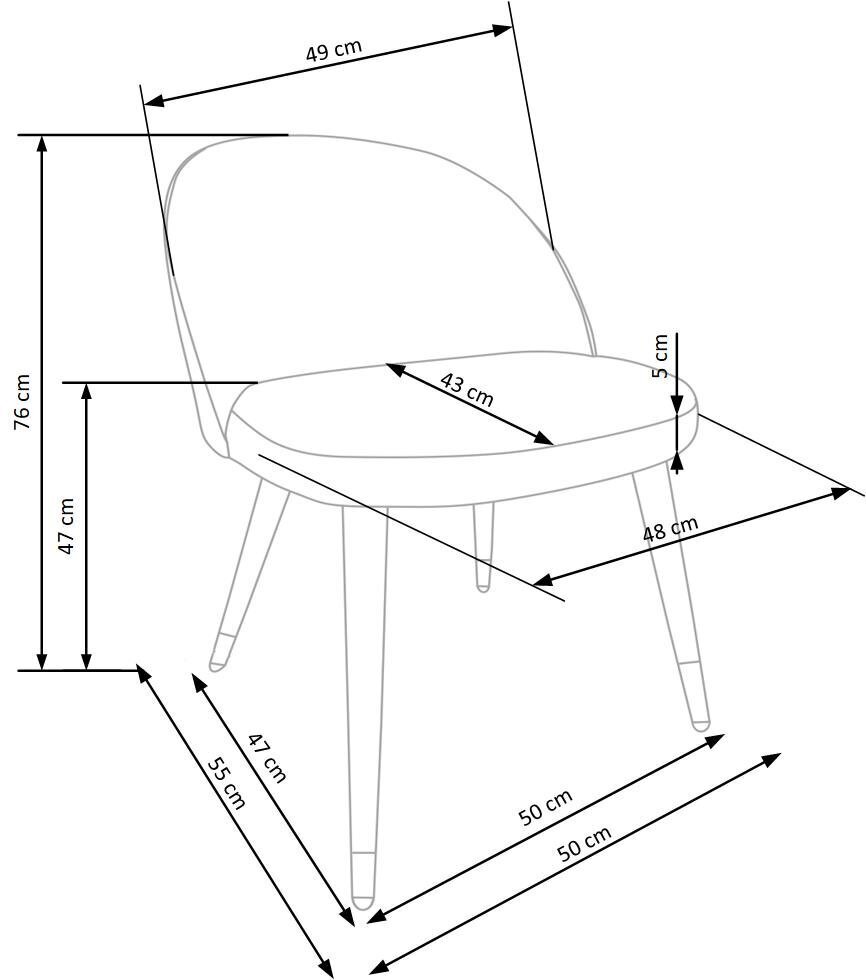 4-tooli komplekt K315, hall/must price and information | Köögitoolid, söögitoolid | hansapost.ee