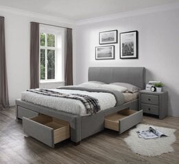 Кровать Halmar Modena с ящиками для хранения вещей, 160x200 см, серый цвет цена и информация | Кровати | hansapost.ee