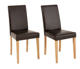 Комплект из 2-х стульев Liva Brown, коричневого цвета цена и информация | Стулья для кухни и столовой | hansapost.ee