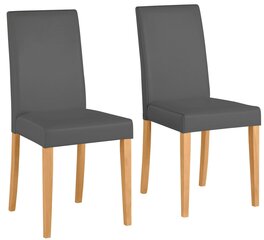 Набор из 2 стульев Lucca, серый/светло-коричневый цена и информация | Стулья для кухни и столовой | hansapost.ee