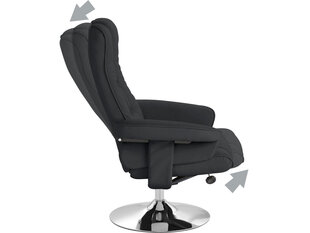 Кресло с подножкой Notio Living Simson, черное цена и информация | Кресла | hansapost.ee