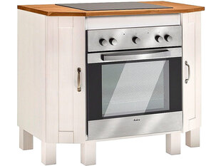Шкаф для духовки Notio Living Dennis, белый/коричневый цена и информация | Кухонные шкафчики | hansapost.ee