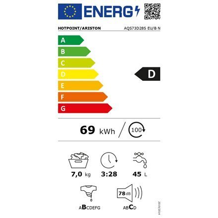 Indesit AQS73D28S EU/B N цена и информация | Pesumasinad | hansapost.ee