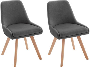 Комплект из 2-х стульев Notio Living Rafi, темно-серый цена и информация | Стулья для кухни и столовой | hansapost.ee