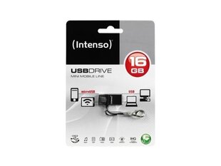 НАКОПИТЕЛЬ ПАМЯТИ FLASH USB2 16GB/3524470 INTENSO цена и информация | USB накопители данных | hansapost.ee