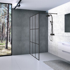 Tööstusstiilis dušisein Brasta Glass Ema Nero Cube 1092 x 2000 mm price and information | Shower walls and shower doors | hansapost.ee