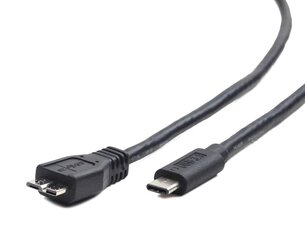 Sidekaabel Gembird USB 3.0, sobib type-C (BM/CM), 1 m, must hind ja info | Juhtmed ja kaablid | hansapost.ee