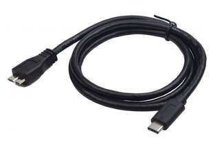 Sidekaabel Gembird USB 3.0, sobib type-C (BM/CM), 1 m, must hind ja info | Juhtmed ja kaablid | hansapost.ee