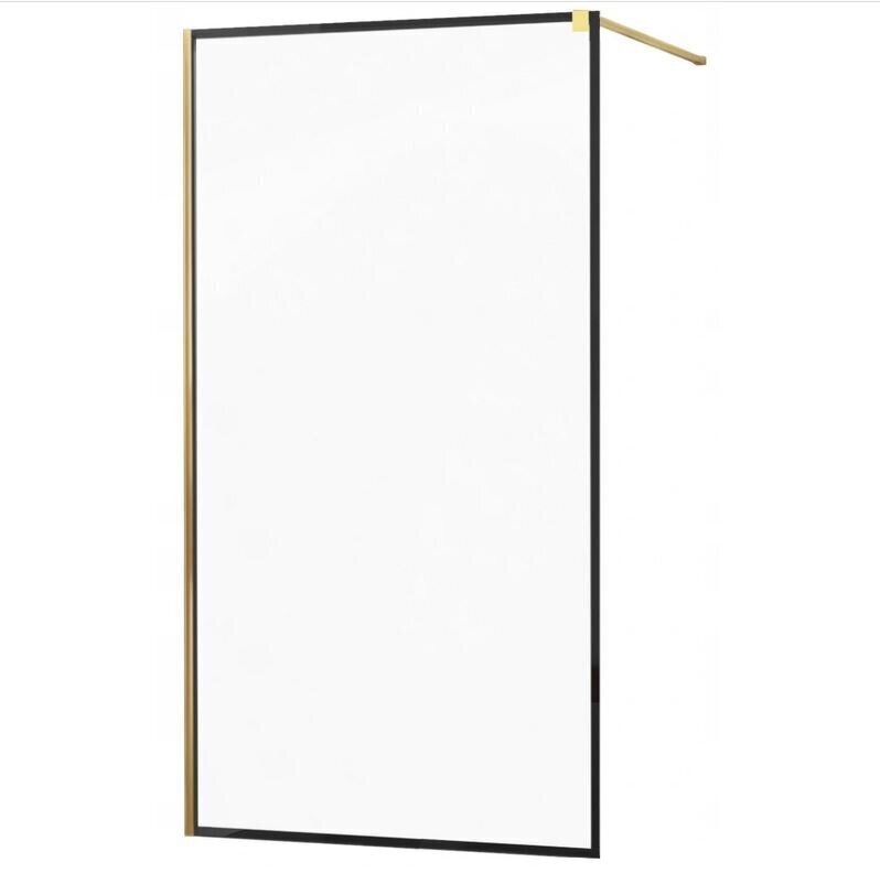 Dušisein Mexen Kioto, black mat frame/gold 50,60,70,80,90,100,110,120,130,140x200 cm цена и информация | Dušiseinad ja dušiuksed | hansapost.ee