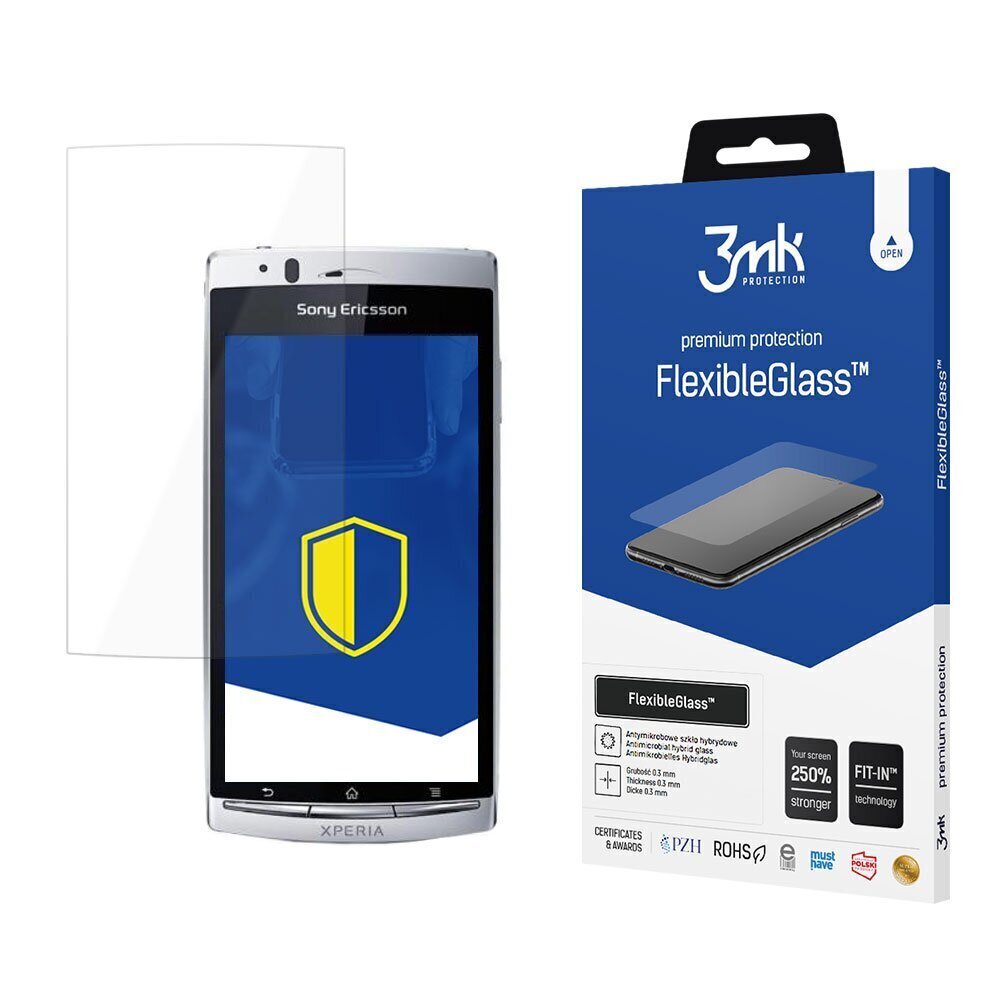 SonyEricsson Xperia Arc S - 3mk FlexibleGlass™ screen protector цена и информация | Ekraani kaitseklaasid ja kaitsekiled | hansapost.ee