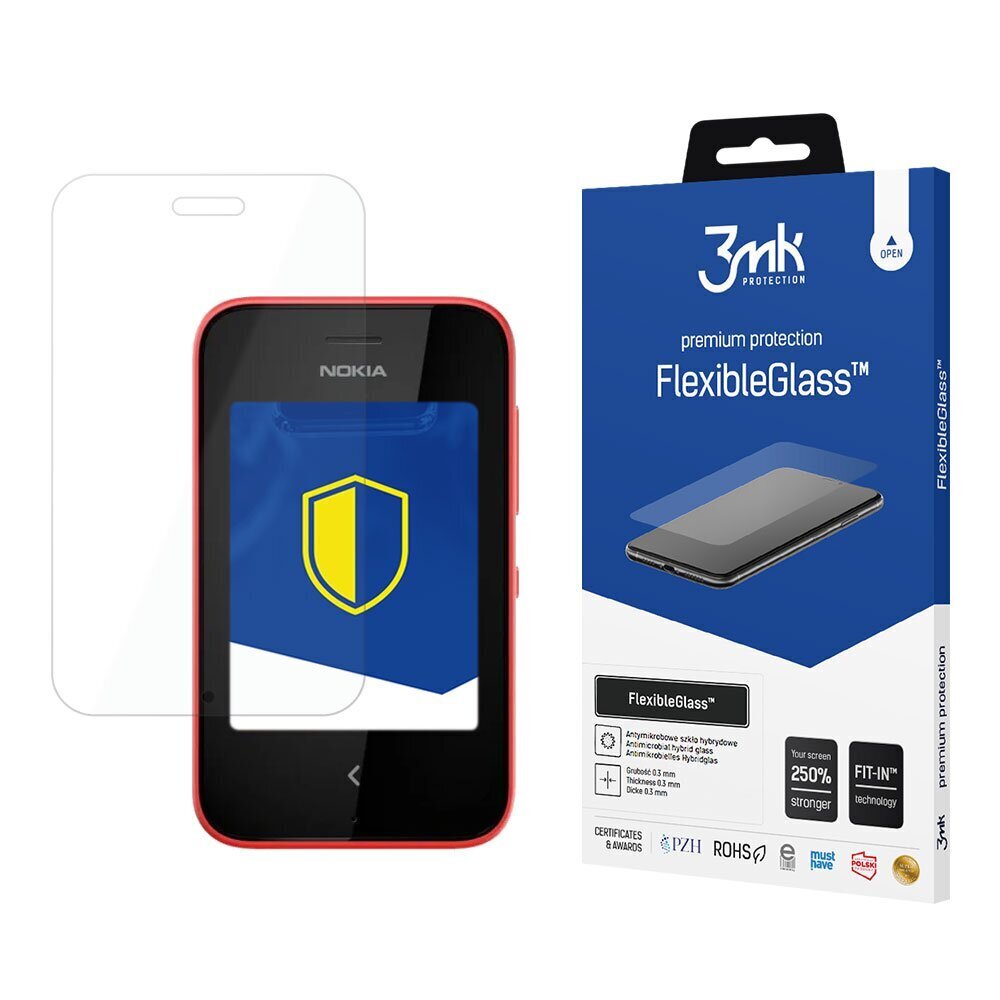 Nokia Asha 230 Dual - 3mk FlexibleGlass™ screen protector цена и информация | Ekraani kaitseklaasid ja kaitsekiled | hansapost.ee