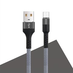 Maxlife MXUC-01 cable USB - microUSB 1,0 m 2A grey nylon цена и информация | Кабели для телефонов | hansapost.ee