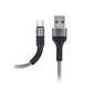 Maxlife MXUC-01 cable USB - microUSB 1,0 m 2A grey nylon hind ja info | Mobiiltelefonide kaablid | hansapost.ee