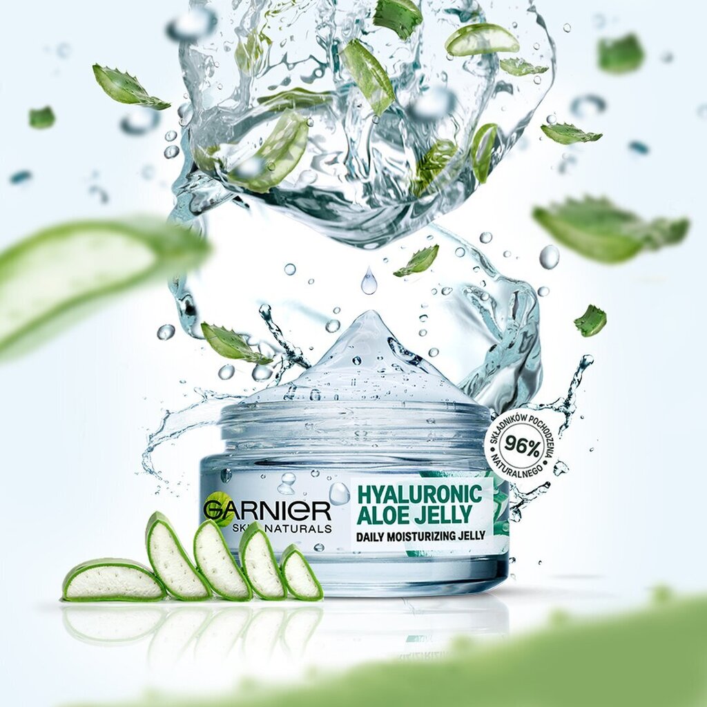 Niisutav geeljas näokreem Garnier Skin Natural Hyaluronic Aloe Jelly 50 ml цена и информация | Näokreemid | hansapost.ee