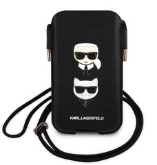 Karl Lagerfeld Choupette Head Saffiano PU Pouch S/M Black цена и информация | Чехлы для телефонов | hansapost.ee