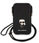 Karl Lagerfeld Saffiano Metal Logo PU Pouch L Black hind ja info | Telefonide kaitsekaaned ja -ümbrised | hansapost.ee