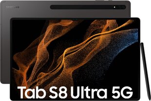 Samsung Galaxy Tab S8 Ultra 5G 12/256GB SM-X906BZAEEUE цена и информация | Планшеты | hansapost.ee