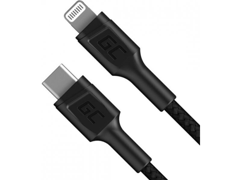 Green Cell KABGC07 USB-C - Lightning (ST-ST), 1 m цена и информация | Mobiiltelefonide kaablid | hansapost.ee