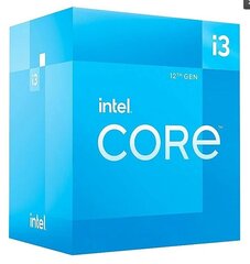 CPU|INTEL|Desktop|Core i3|i3-12100|Alder Lake|3300 MHz|Cores 4|12MB|Socket LGA1700|60 Watts|GPU UHD 730|BOX|BX8071512100SRL62 цена и информация | Процессоры (CPU) | hansapost.ee