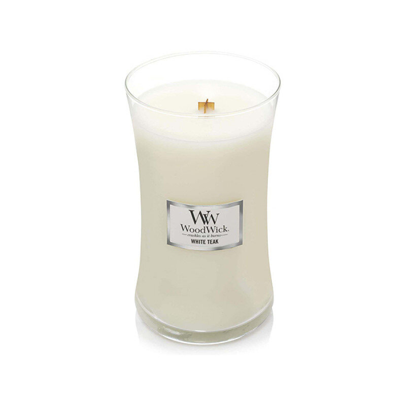 WoodWick lõhnaküünal White Teak 609,5g hind ja info | Küünlad, küünlajalad | hansapost.ee