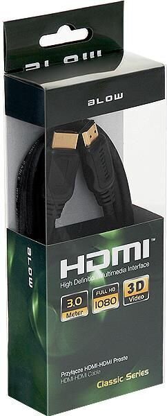 Blow 92-601, HDMI, 3 m hind ja info | Juhtmed ja kaablid | hansapost.ee