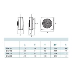 Ventilaator Cata LHV-225 hind ja info | Vannitoa ventilaatorid | hansapost.ee