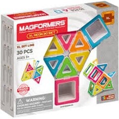 Magformers magnetkonstruktor Neon, 30 osa цена и информация | Конструкторы и кубики | hansapost.ee