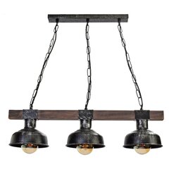 Milagro rippvalgusti Faro Black/Wood 3 hind ja info | Rippvalgustid | hansapost.ee