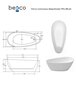 Vann Besco Goya A-Line 170, koos valge sifooni kattega цена и информация | Vannid | hansapost.ee