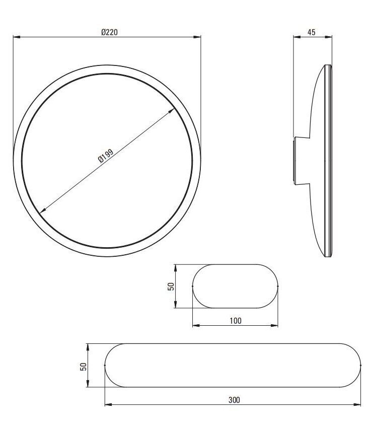 Magnetiline peegel koos LED-iga Deante Round ADR_0821, Chrome цена и информация | Vannitoa aksessuaarid | hansapost.ee