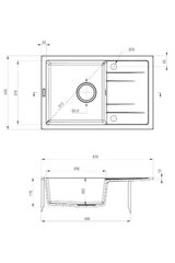 Deante granitinė virtuvinė plautuvė Deante Corio, ZRC_2113, Graphite цена и информация | Кухонные раковины | hansapost.ee