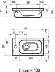 Valamu Ravak Chrome L price and information | Vannitoa valamud, kraanikausid | hansapost.ee