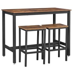 Барный стол со стульями Songmics, коричневый/черный цена и информация | Комплекты мебели для столовой | hansapost.ee