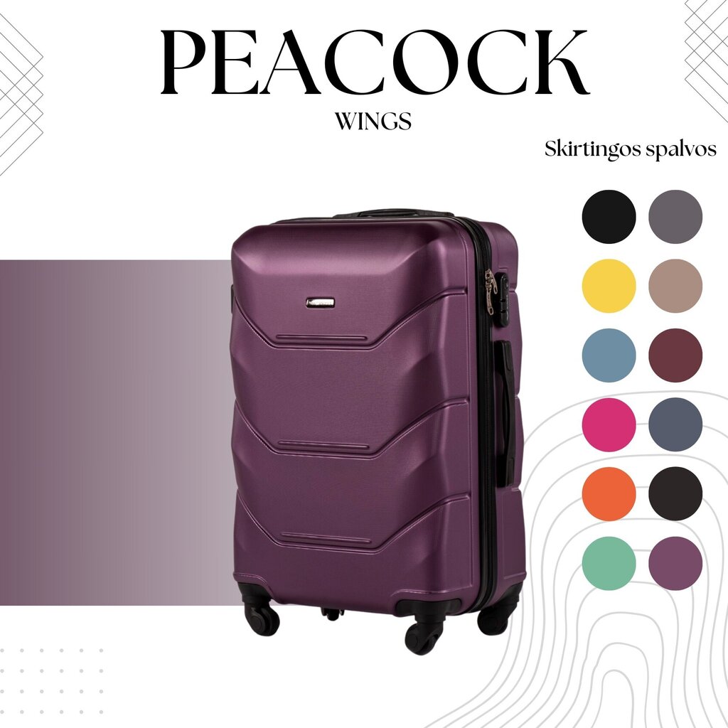 Väike kohver Wings Peacock, XS, tumelilla hind ja info | Kohvrid, reisikotid | hansapost.ee