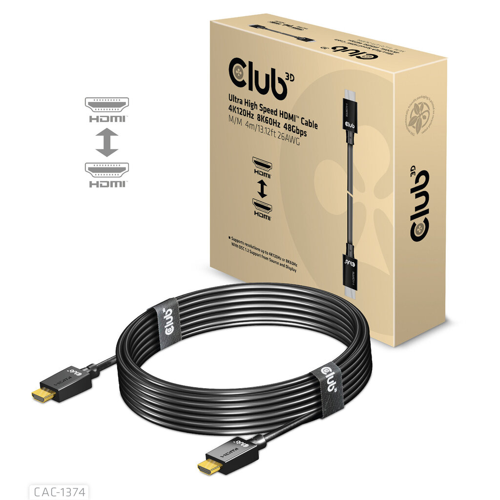 Club 3D CAC-1374, HDMI, 4 m цена и информация | Juhtmed ja kaablid | hansapost.ee