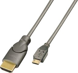 Lindy 41565, MHL/HDMI, 0.5 m hind ja info | Juhtmed ja kaablid | hansapost.ee