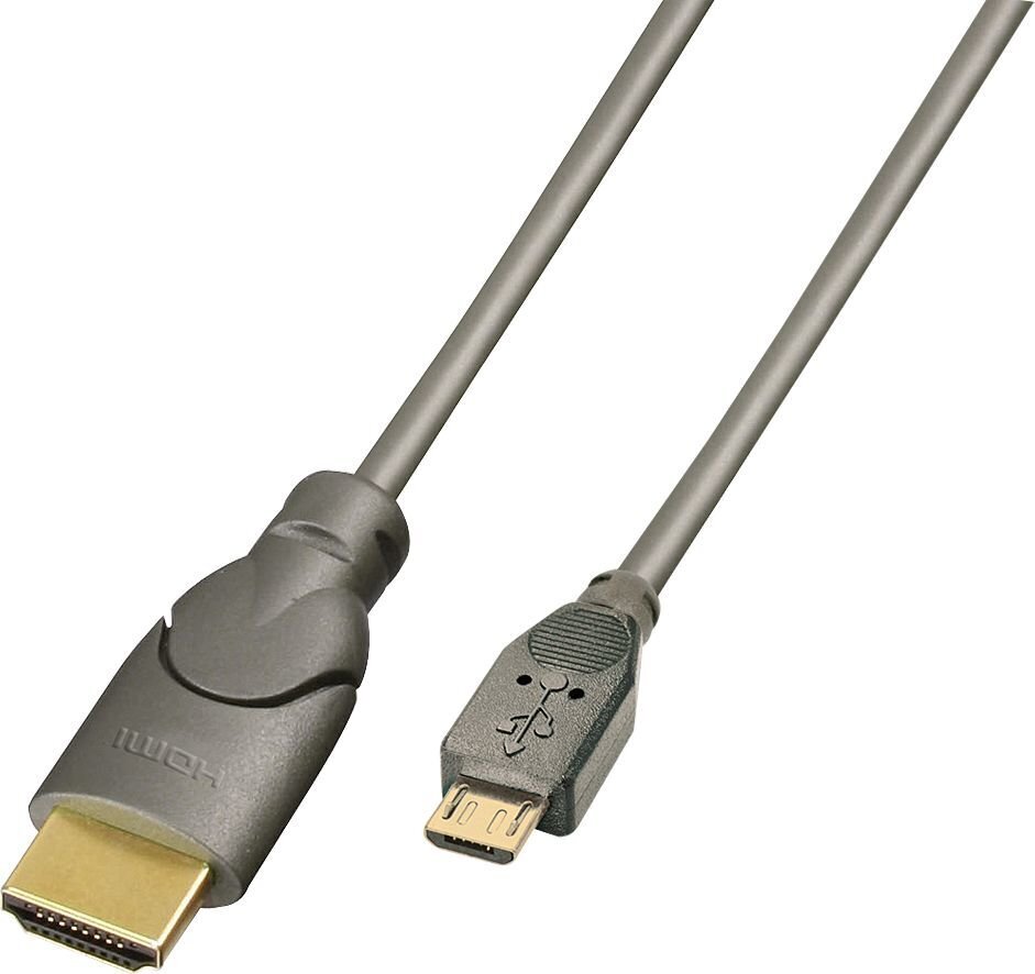 Lindy 41565, MHL/HDMI, 0.5 m цена и информация | Juhtmed ja kaablid | hansapost.ee