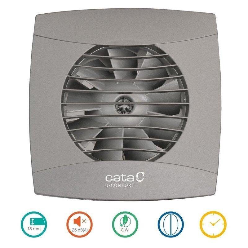 Ventilaator Cata UC-10 Timer silver цена и информация | Vannitoa ventilaatorid | hansapost.ee