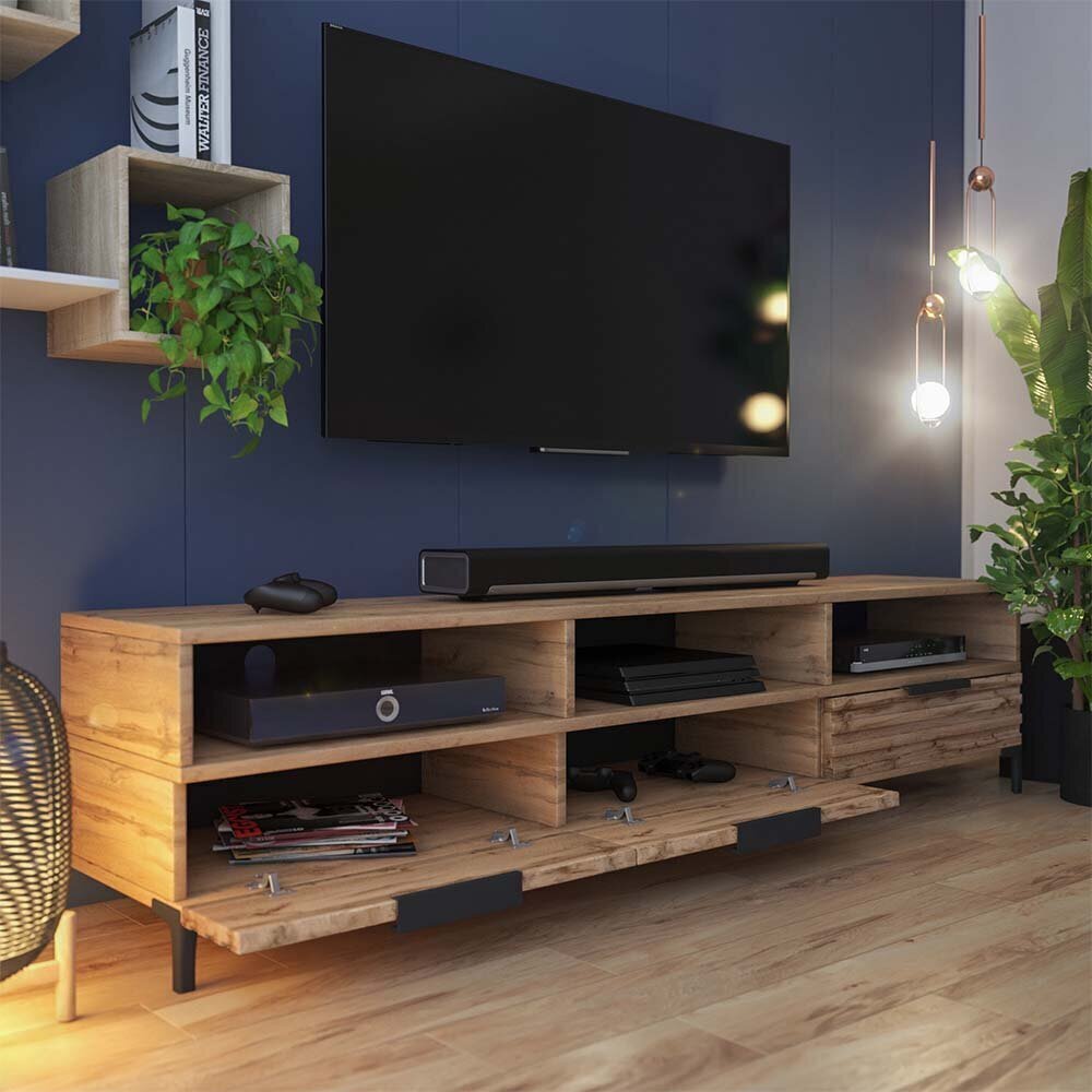 TV-laud Selsey Rikke 3D, pruun hind ja info | Televiisori alused | hansapost.ee
