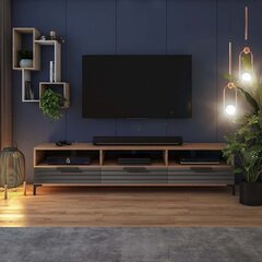 TV-laud Selsey Rikke 3D, pruun/hall hind ja info | Televiisori alused | hansapost.ee