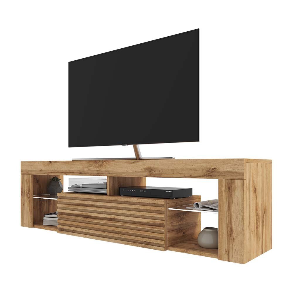 TV-laud Selsey Bianko 3D, pruun hind ja info | Televiisori alused | hansapost.ee