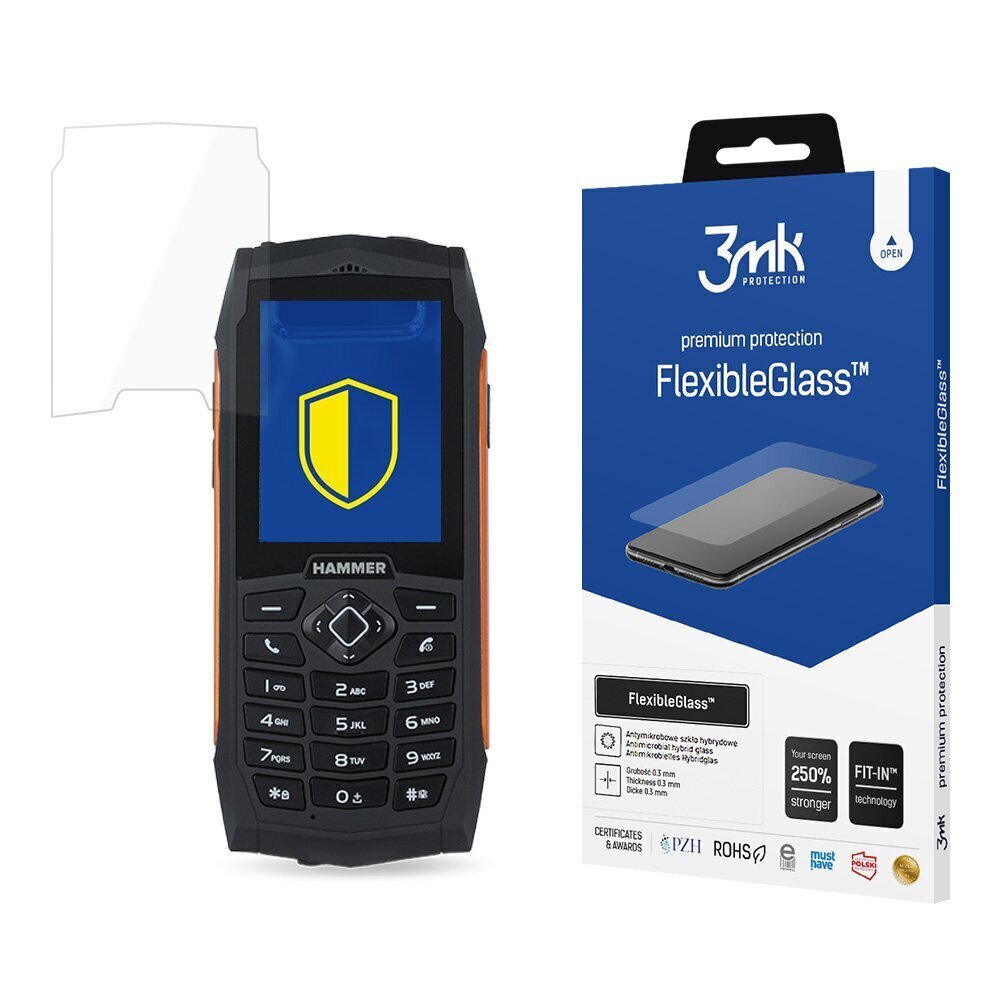 MyPhone Hammer 3/3 Plus - 3mk FlexibleGlass™ screen protector hind ja info | Ekraani kaitseklaasid ja kaitsekiled | hansapost.ee