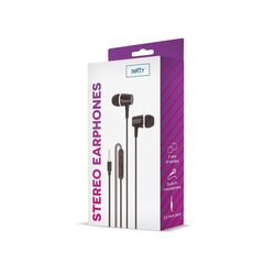 Setty wired earphones black hind ja info | Kõrvaklapid | hansapost.ee